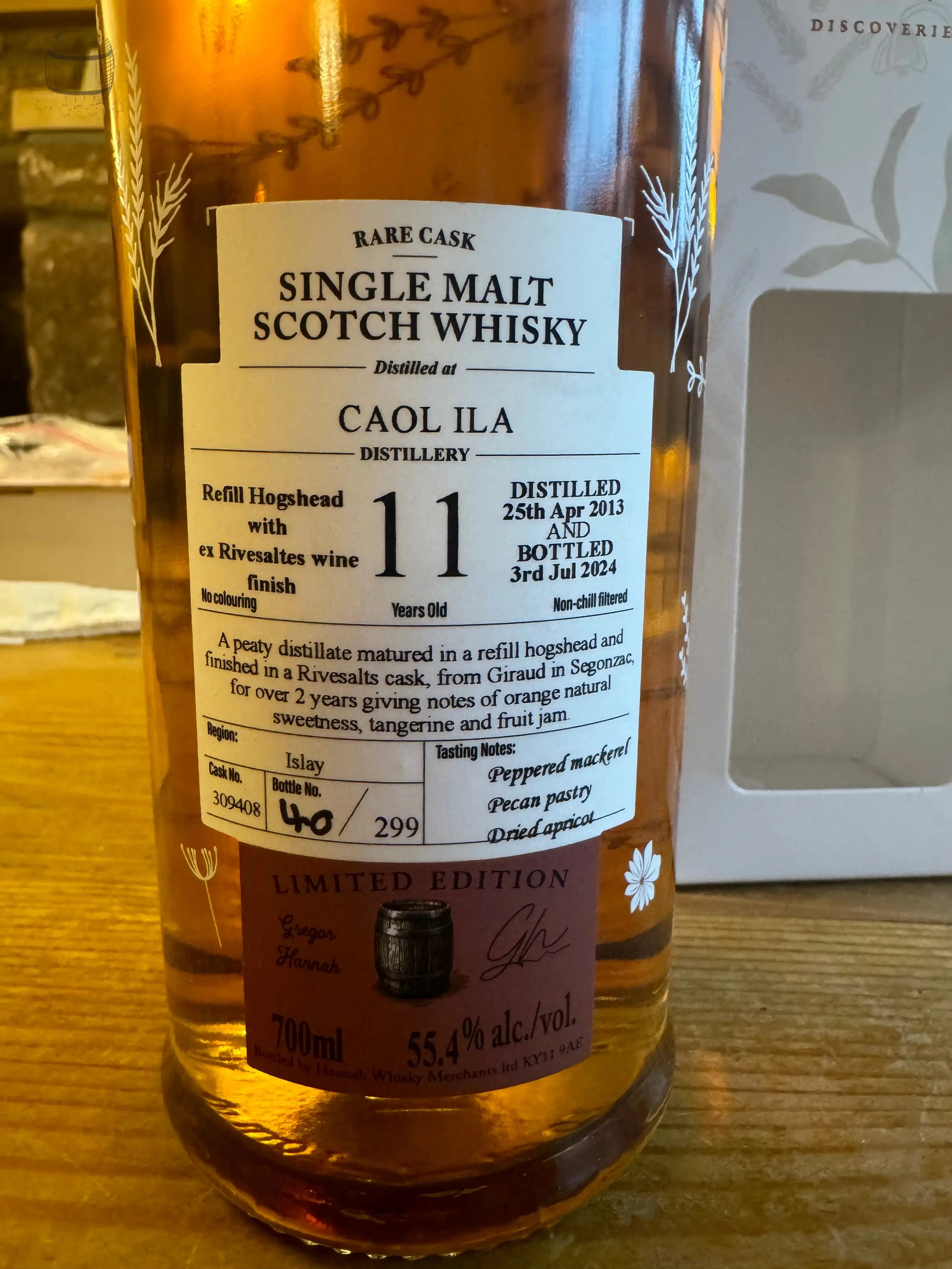 Lady of the Glen: Caol Ila 11yo - Rivesalts Cask Finish (70cl, 55.4%) Lady of the Glen