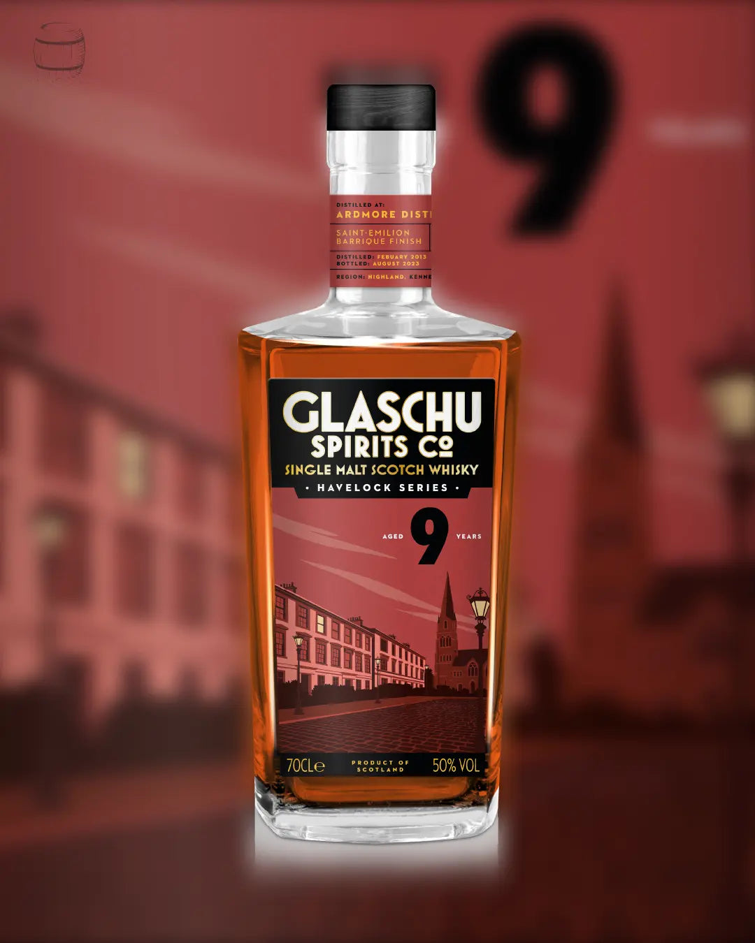 Glaschu Spirits Co. Ardlair(Unpeated Ardmore) 9yo 1st Fill St Emilion Red Wine Barrique Single Malt (70CL, 50.0%) Glaschu Spirits