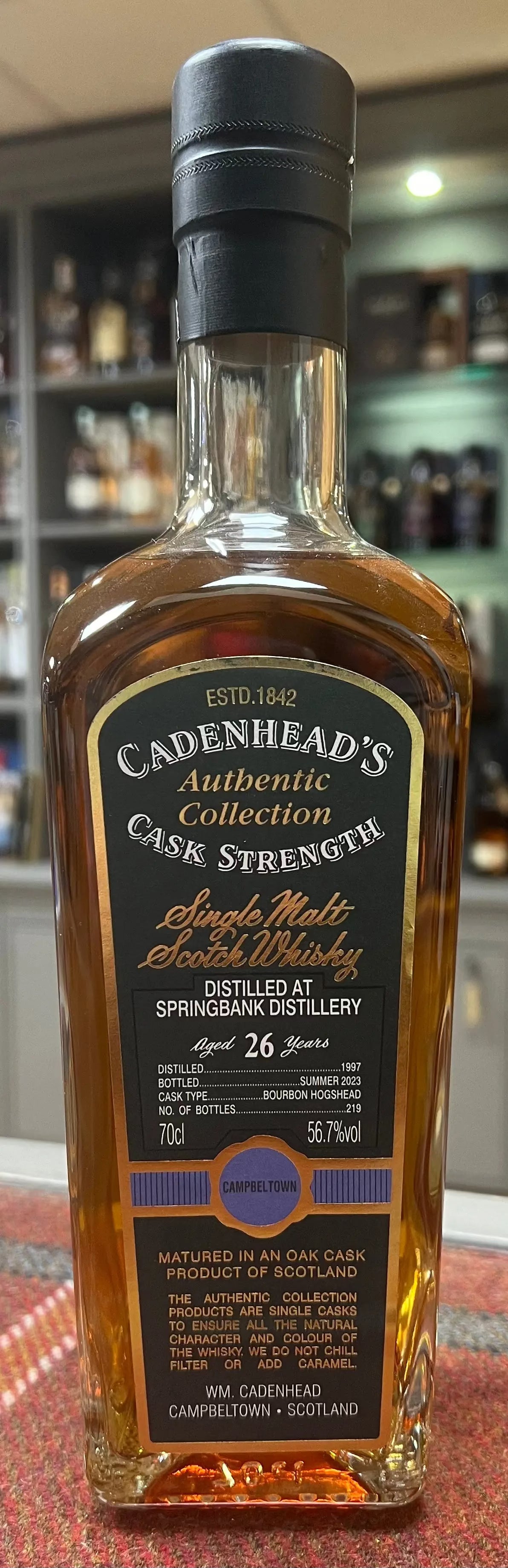 Cadenheads Authentic Collection, 26yo Srpingbank Cask Strength  (70cl, 56.7%) Cadenheads