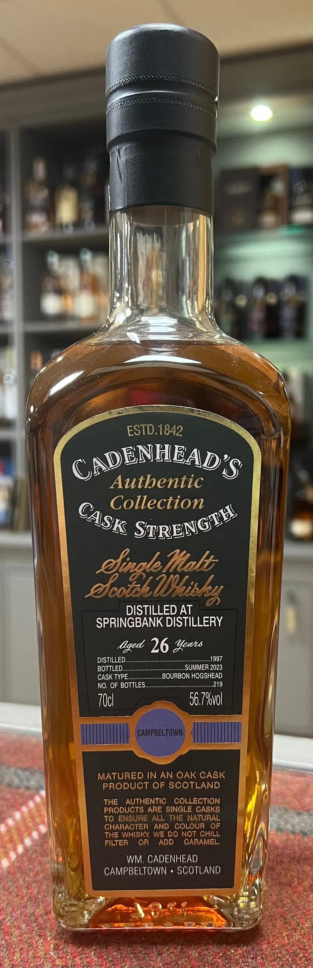 Cadenheads Authentic Collection, 26yo Srpingbank Cask Strength  (70cl, 56.7%) Cadenheads