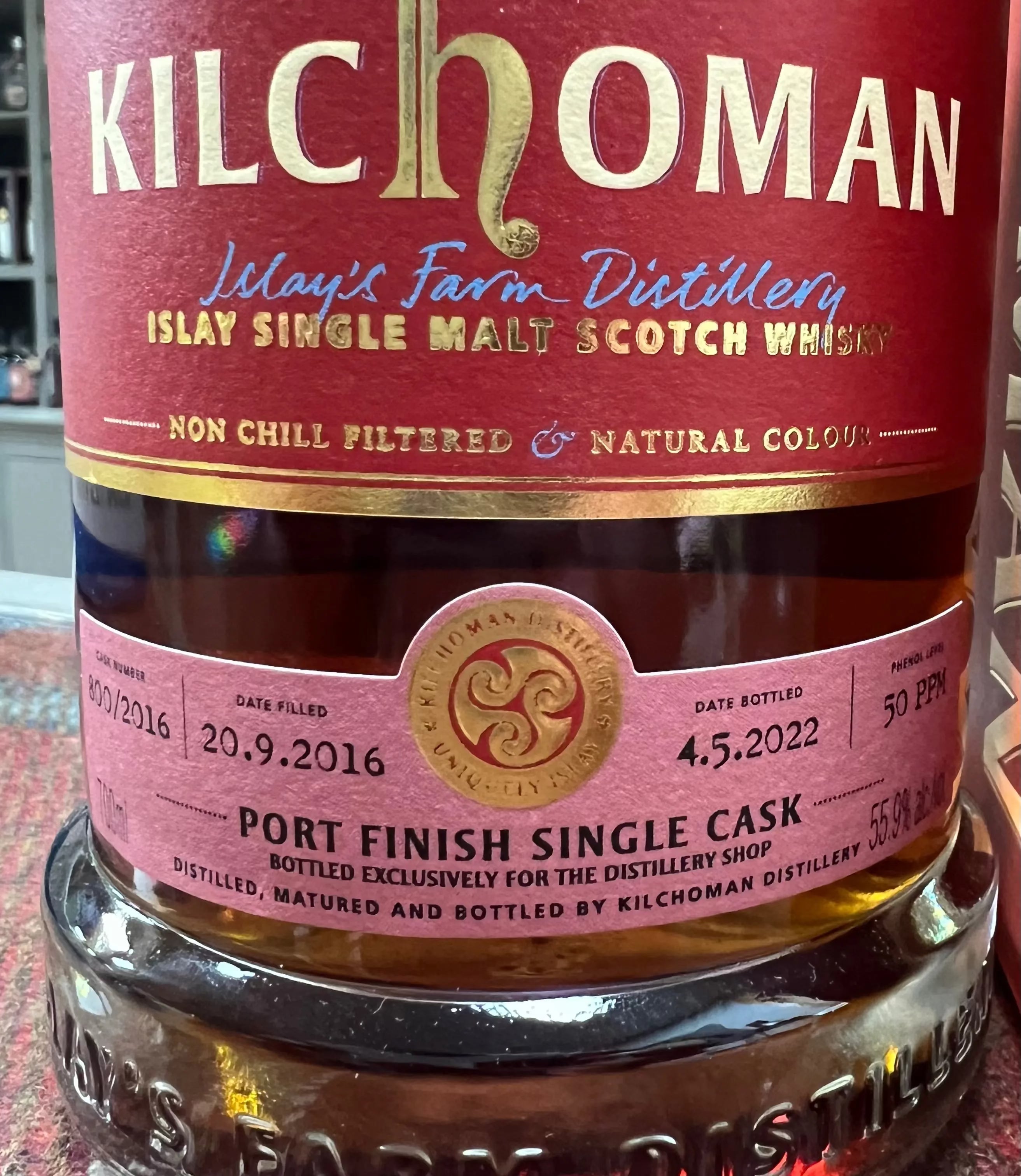 Kilchoman Port Finish Single Cask Distillery Shop Exclusive (70cl, 55.9%) Kilchoman
