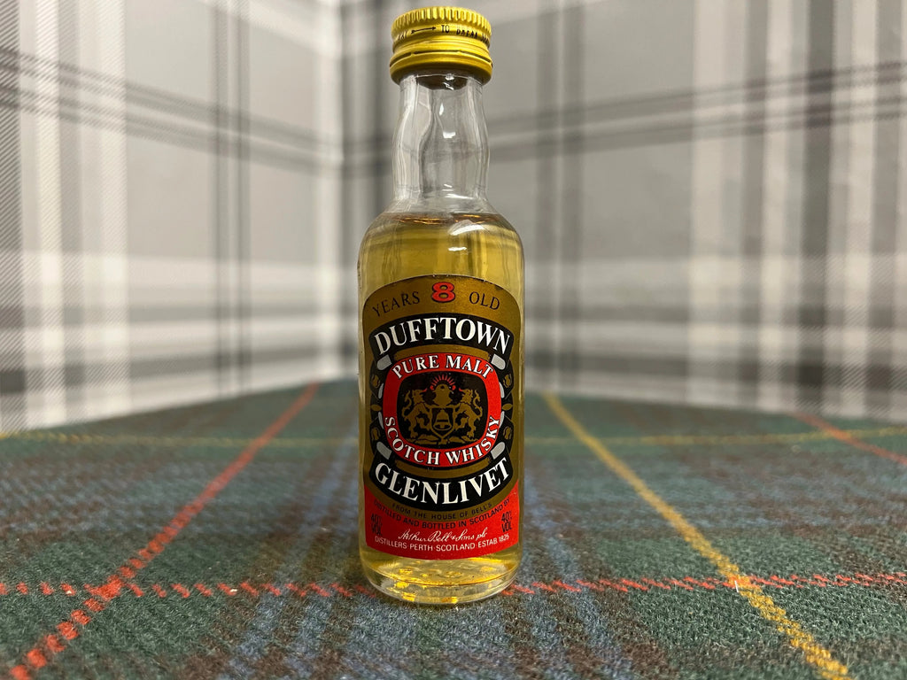 Dufftown Glenlivet  8 Year Old Pure Malt  Miniature 5cl Glass Bottle Dufftown