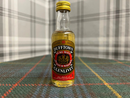 Dufftown Glenlivet  8 Year Old Pure Malt  Miniature 5cl Glass Bottle Dufftown