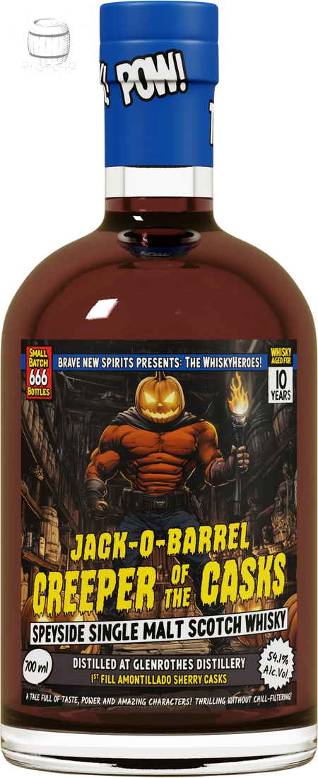 Whisky Heroes: Jack o Barrel 10yo Glenrothes Amontilado / Oloroso Cask Matured Speyside Single Malt (70CL, 54.1%) Brave New Spirits