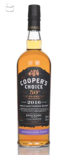 Knockdhu 9 Year Old 2016 - The Cooper's Choice The Golden Cut Collection Marsala Cask Finish  (70cl, 50%) The Cooper's Choice