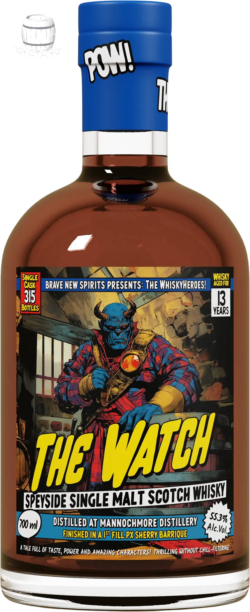 Whisky Heroes: The Watch 13yo Mannochmore PX Sherry Cask Matured Speyside Single Malt (70CL, 55.3%) Brave New Spirits