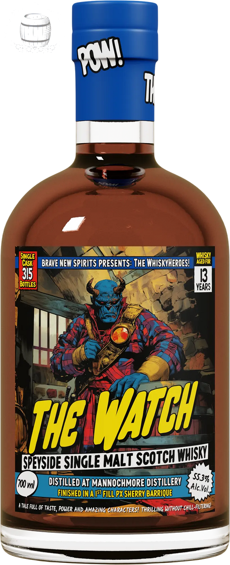 Whisky Heroes: The Watch 13yo Mannochmore PX Sherry Cask Matured Speyside Single Malt (70CL, 55.3%) Brave New Spirits