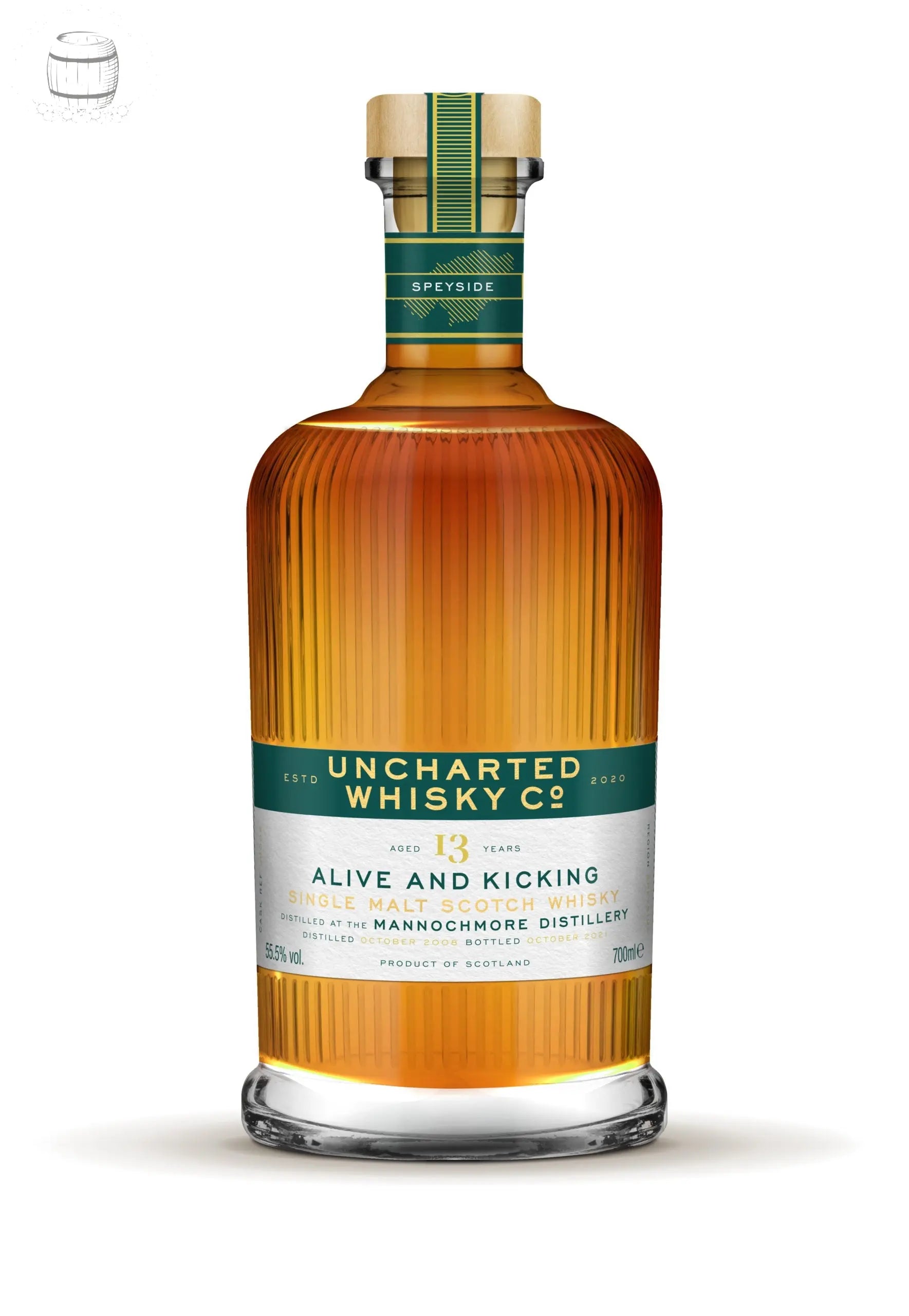 Uncharted Whisky Co: Alive & Kicking, 13 Year Old Mannochmore (70cl, 55.5%) The Uncharted Whisky Co