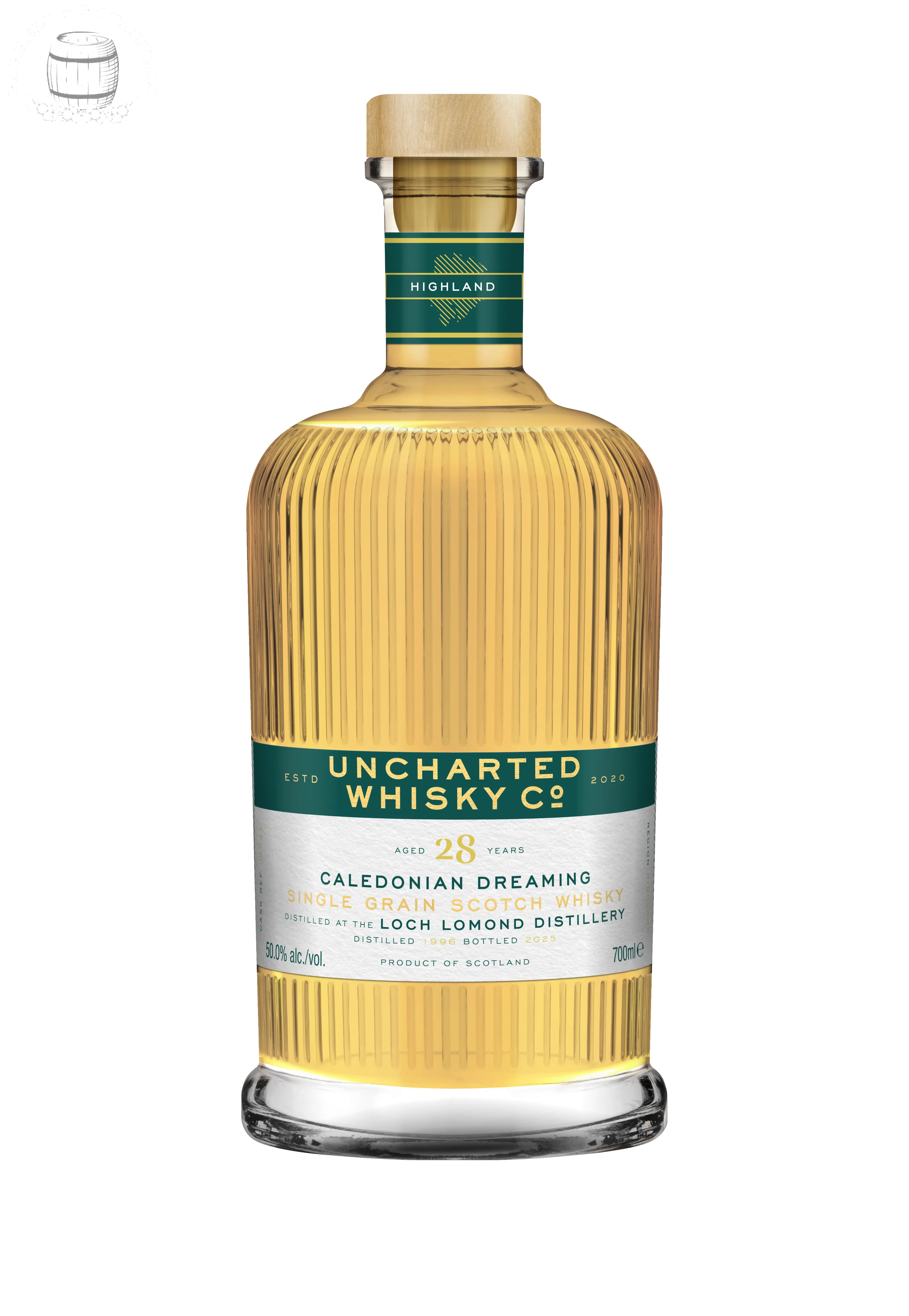 Uncharted Whisky Co - Caledonia Dreaming 28 Year Old Loch Lomond Single Grain Whisky (70cl, 50%) The Uncharted Whisky Co