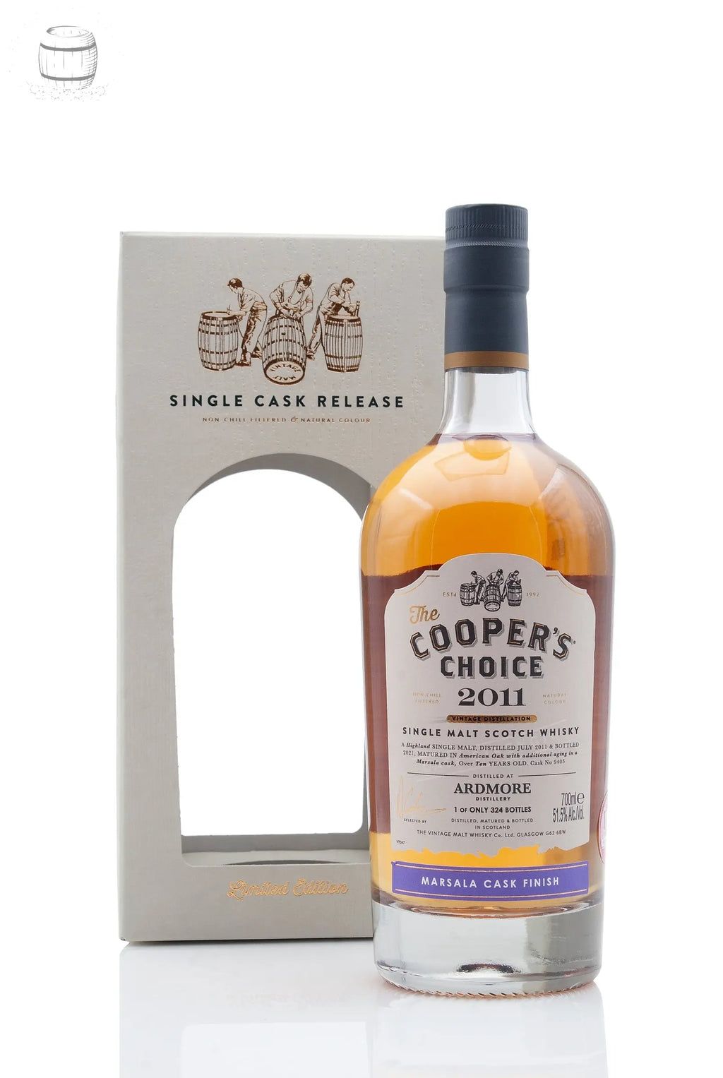 The Cooper's Choice - 2011 Ardmore Single Cask 10yo Marsala Cask Finish (70cl, 51.5%) The Cooper's Choice
