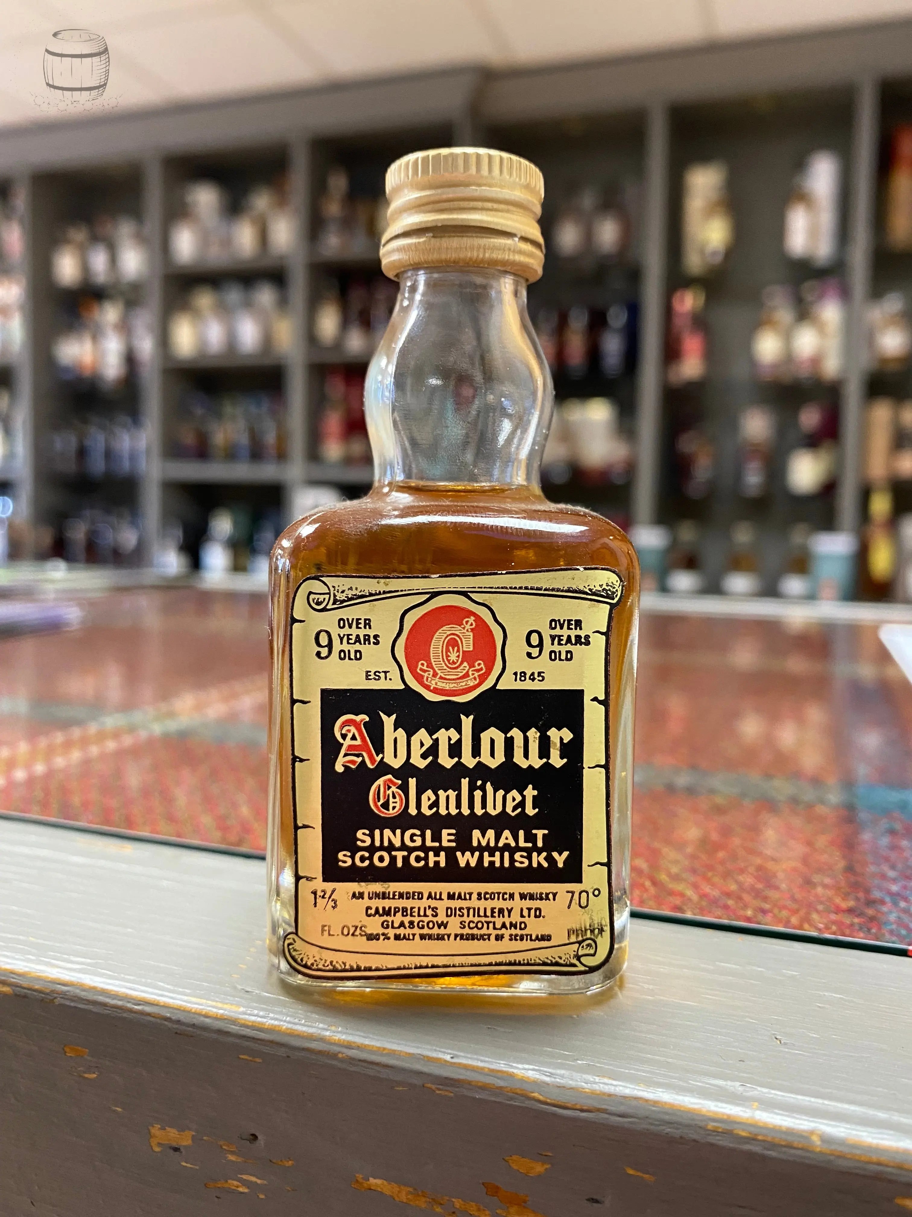 aberlour glenlivet 9 year old miniature (5cl)