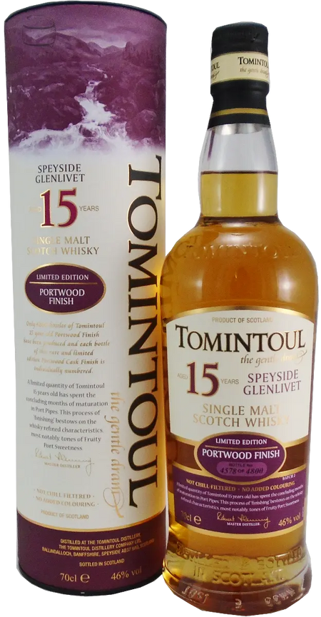 tomintoul 15 year old portwood finish (70cl, 46%)
